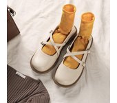 Zapatos Mary Jane de cuero con punta redonda para mujer 2022: estilo universitario japonés, suela plana, uniforme JK de inspiración británica 37