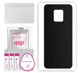 apgo Protective Skin Sticker for the back compatible with Xiaomi Poco M2 Pro, Wrap Film, Foil, Vinyl - Pattern Carbon Black