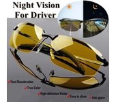Gafas de conducción de alta gama, no polarizadas, amarillas, con visión nocturna, polarizadas, UV, ultraligeras, para exteriores, para hombre. negro