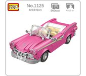 LOZ 1225 modelo de vehículo Rosa Convertible coche de carreras abierto 3D DIY 560 Uds Mini bloques de construcción juguete para niños regalo sin caja