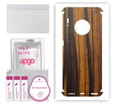 apgo Protective Skin Sticker for the back+sides compatible with Huawei Mate 30 Pro, Full Wrap Film, Foil, Vinyl - Pattern Tigerwood