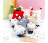 Muñeca de gnomo bonita de lana, colgante de muñeca de Navidad, decoración creativa para árbol de Navidad verde