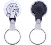 Beagle - keychain with a dog portrait, pendant with the brand's own Art-Dog graphics