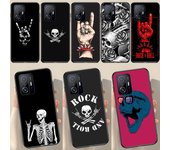 Funda con diseño de calavera de rock and roll para Xiaomi 13 Lite 12 11T 12T Pro 12X POCO X5 X3 F5 Pro X4 F4 GT M5s C40 F3 Mi 11T (11T Pro)