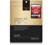 Vitamin C 300 10Days Face Mask Vitamin C Glutathione Arbutin Ceramide Pack Mask Moisturizing Skin Care Make.iN (1 bag/10 pieces)