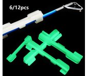 Useful Dark Light  float hold fishing rod feeder fluorescent light sticks Fishing glow stick Clip W-301(SS)-6PCS