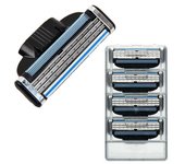 8 Uds. Cuchillas de afeitar para hombre de 3 capas, cuchillas de afeitar, afilador de afeitadora, cuchilla de afeitar 8pcs
