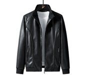 Chaqueta de cuero fina para motocicleta para hombre Chaqueta de cuero informal para jóvenes de talla grande para hombre 8XL