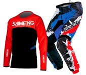 Conjunto de equipo de motocross para niños de 4, 5, 6, 7, 8, 9, 10, 11, 12 y 13 años, kit de camiseta y pantalón para niño y niña, traje de carreras todoterreno, enduro, MX y MTB M-22