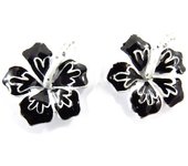 Les Trésors De Lily [J7722] - Pendientes de diseño 'Flora' negros negro