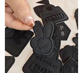 Parches autoadhesivos negros para chaquetas de plumas, pantalones, camisetas, ropa, parche lavable, repara el agujero sin dejar rastro A10