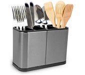 Utensilios de cocina de acero inoxidable Caddy 18cm x plata/negro