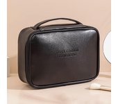 Bolsa de cosméticos portátil de gran capacidad, resistente al agua, para guardar maquillaje, de gran valor estético, moderna y práctica. color rosa