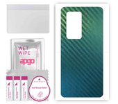 apgo Protective Skin Sticker for the back compatible with Huawei P40 Pro Plus, Wrap Film, Foil, Vinyl - Pattern Carbon Chameleon CAKA1