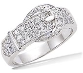Anillo Plata 'Cinturón' Blanco 52