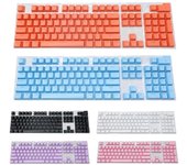 104 unids/set teclas retroiluminadas ergonómicas universales para teclado mecánico blanco