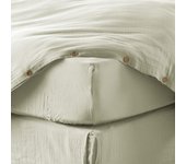 Drap housse 160x200 cm en Gaze de coton Vert d'eau 160 x 200 cm verde