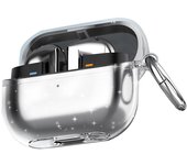 Estuche protector transparente a prueba de golpes para auriculares, estuche anticaídas, estuche transparente con llavero para Samsung Galaxy Buds 3/Buds 3 Pro