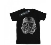 Star Wars Girls Stormtrooper Scribble Helmet Cotton T-Shirt 9-11 Years negro