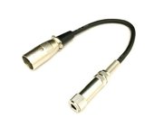 Cable de conversión de terminal de micrófono XLR de 3 pines macho a conector monoaural de 20 cm y 6,3 negro