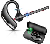 Bluetooth Single Bluetooth Single Para ruido izquierdo y derecho Ambos silencian Conecta 2 dispositivos al mismo Cómodo para radio japonesa Certificación Negro M51 negro