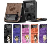 Funda de teléfono para Samsung Galaxy Z Flip 4 Zflip3 Zflip Z Flip 3 5g Flip4 Zflip cubierta de protección trasera lindo ataque a Titan Samsung Z Flip 5G