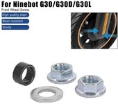 Tornillos y tuercas para rueda delantera de patinete eléctrico, piezas para Segway Ninebot Max G30 G30D Kickscooter, accesorios para tornillos y anillos de acero