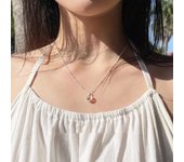 Collar con colgante de piedra lunar y gota de agua para mujeres y niñas, cadena con dije de piedra lunar, accesorios de joyería para fiestas onesize