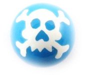 Les Trésors De Lily [J4144] - Bola acrílica 'Skull' azul azul