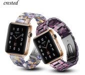 Correa de resina para Apple watch band 44mm 40mm iWatch band 42mm 38mm pulsera con hebilla de acero inoxidable Apple watch series 3 4 5 se 6 For 42mm or 44mm