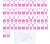 Juego de 50 vasos desechables para tinta de tatuaje con soporte de esponja para pigmento, maquillaje permanente, color rojo rojo