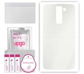 apgo MATTE Protective Skin Sticker for the back compatible with LG K8, Wrap Film, Hydrogel Film, Flexible, Soft TPU with positioning layer easy instal