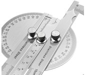 Transportador de 180 grados, buscador de ángulos de metal, goniómetro, regla de ángulos, herramienta para trabajar la madera C