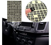 Pegatinas luminosas para botones del interior del coche, pegatinas para interruptores, etiquetas adhesivas para consolas centrales 1