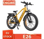 ENGWE E26 Stepover Electric Bike 26*4.0 inch Fat Tire 48V 16AH Battery 250W Motor Mountain Bike 140km Max Range 25km/h Max Speed E26 black