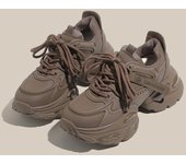 Platform Daddy Shoes Zapatillas de deporte informales ligeras retro americanas de otoño e invierno para mujer 35 negro