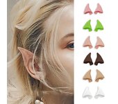 1 par de orejas de elfo falsas de látex para cosplay, accesorios reutilizables de hada, orejas puntiagudas para fiestas de disfraces, accesorios para fotomatón