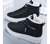 Botas de invierno para mujer, botines cálidos de felpa de PU, zapatos de invierno para mujer, zapatillas planas con cordones, zapatos de mujer, botas cortas para nieve 40 blanco