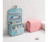 1 bolsa de viaje para artículos de tocador, bolsa de almacenamiento de maquillaje portátil para colgar en la pared para accesorios de ducha negro