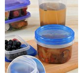 6 cajas para verduras con tapa, apilables, transparentes, a prueba de fugas, reutilizables, de calidad alimentaria, herméticas, aptas para microondas, lavavajillas y congelador S
