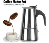 Cafetera Moka, cafetera, Mocha, Espresso, Latte, filtro para estufa, cafetera para cocina, 2/4/6/9 tazas de acero inoxidable 100ml
