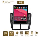Radio de coche Android de 9,7 pulgadas Carplay para Subaru Forester 3 Impreza 2007-2013 Tesla pantalla Vertical autorradio reproductor Multimedia 2 + 32GB