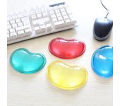 Almohadilla de silicona para reposamuñecas, antideslizante, supersuave, cojín para reposamuñecas para trabajo de oficina, juegos de ordenador, soporte ergonómico para muñeca para ratón rojo