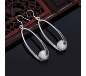Pendientes de plata de ley S925 con cuentas finas esmeriladas para mujer, accesorios de lujo para fiesta y boda, joyería, regalos de navidad plata
