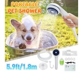 1.8M Ducha de camping portátil Bomba de ducha de camping al aire libre USB Cabezal de ducha recargable para acampar Senderismo Viajando