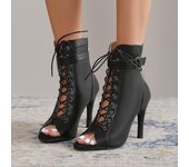 Lasyarrow Zapatos de baile latino para mujer, con tacón alto, de suela suave, para salón de baile y salsa 35 negro
