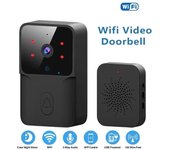 Timbre WiFi con intercomunicador inalámbrico, timbre de seguridad para el hogar con videollamada inteligente WiFi y cámara blanco