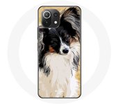 Coque pour Xiaomi Mi 11 Lite Épagneul nain continental papillon Race de chiens