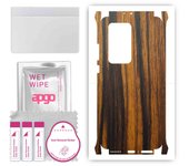 apgo Protective Skin Sticker for the back+sides compatible with Huawei P40 Pro Plus, Full Wrap Film, Foil, Vinyl - Pattern Tigerwood