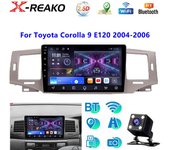 Radio con Android 12 para coche Toyota Corolla 9 E120 2004-2006, reproductor de vídeo multimedia estéreo para coche, 2 DIN, Carplay, GPS Navi 4 core 1GB+32GB carplay